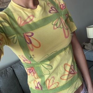 Collina Strada Yellow Pieced Floral T Shirt XS
